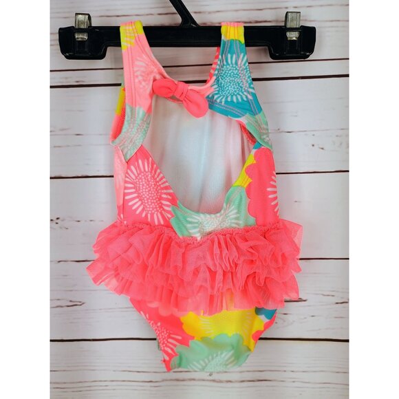 Cat‎ & Jack Floral Print One Piece Size 3-6 Months Infant Girl Swimsuit - Picture 2 of 5